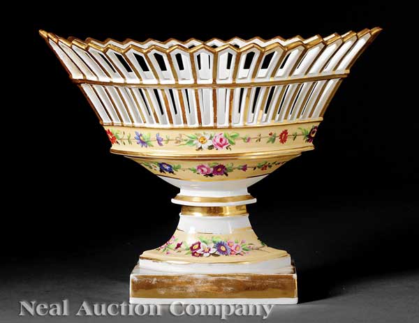 A Paris Porcelain Gilt and Polychrome