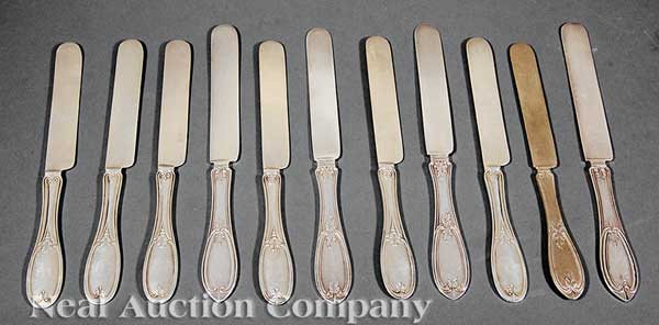 A Group of Coin Silver Knives in