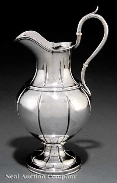 An American Coin Silver Pitcher