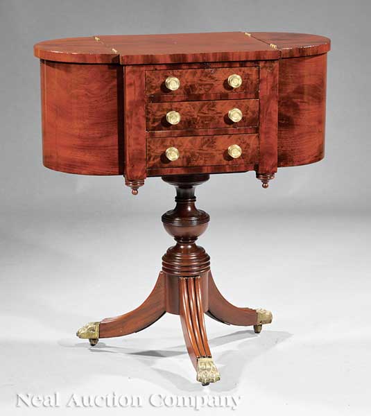 An American Classical Carved Mahogany