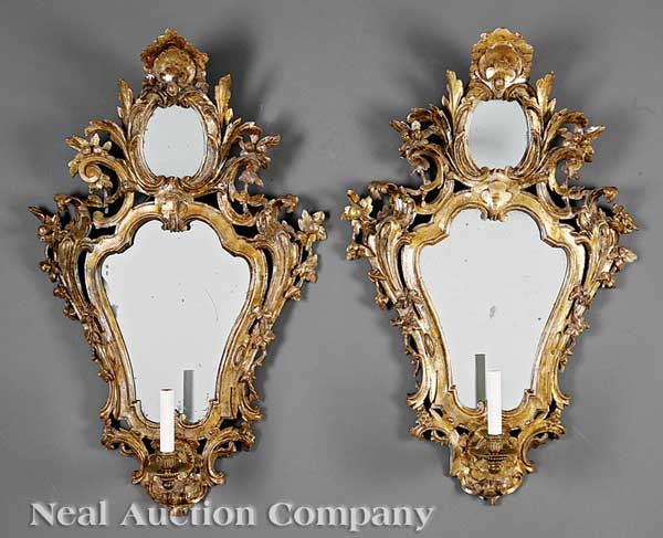 A Pair of Antique Continental Rococo-Style