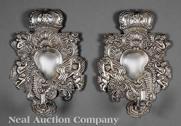 A Pair of Spanish Colonial Silverplate