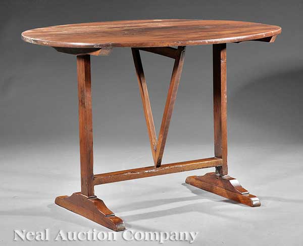 A French Walnut Wine Tasting Table