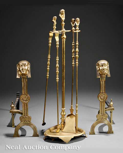 A Pair of Aesthetic Brass Figural