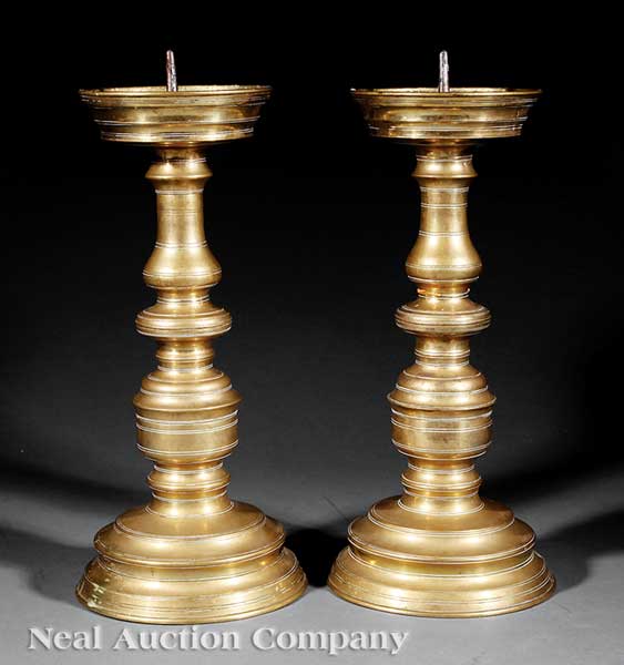 A Pair of Antique Continental Brass 13e5ae