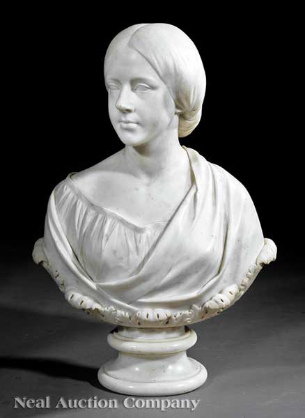 An American Marble Bust of a Woman 13e5be