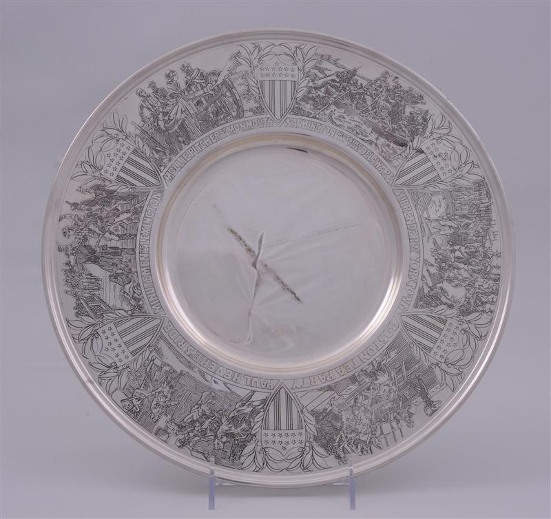 GORHAM SILVER BICENTENNIAL PLATE 140cff