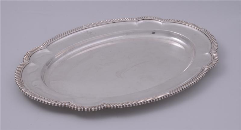 GORHAM SILVER PLATTER WITH ARMORIAL