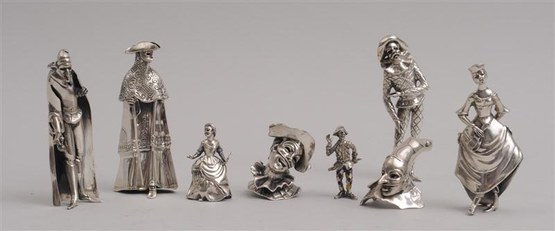 SIX ITALIAN SILVER (925) COMMEDIA