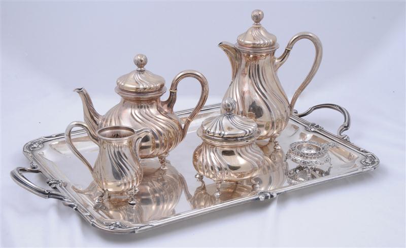 GERMAN SILVER 800 FOUR PIECE 140d3d