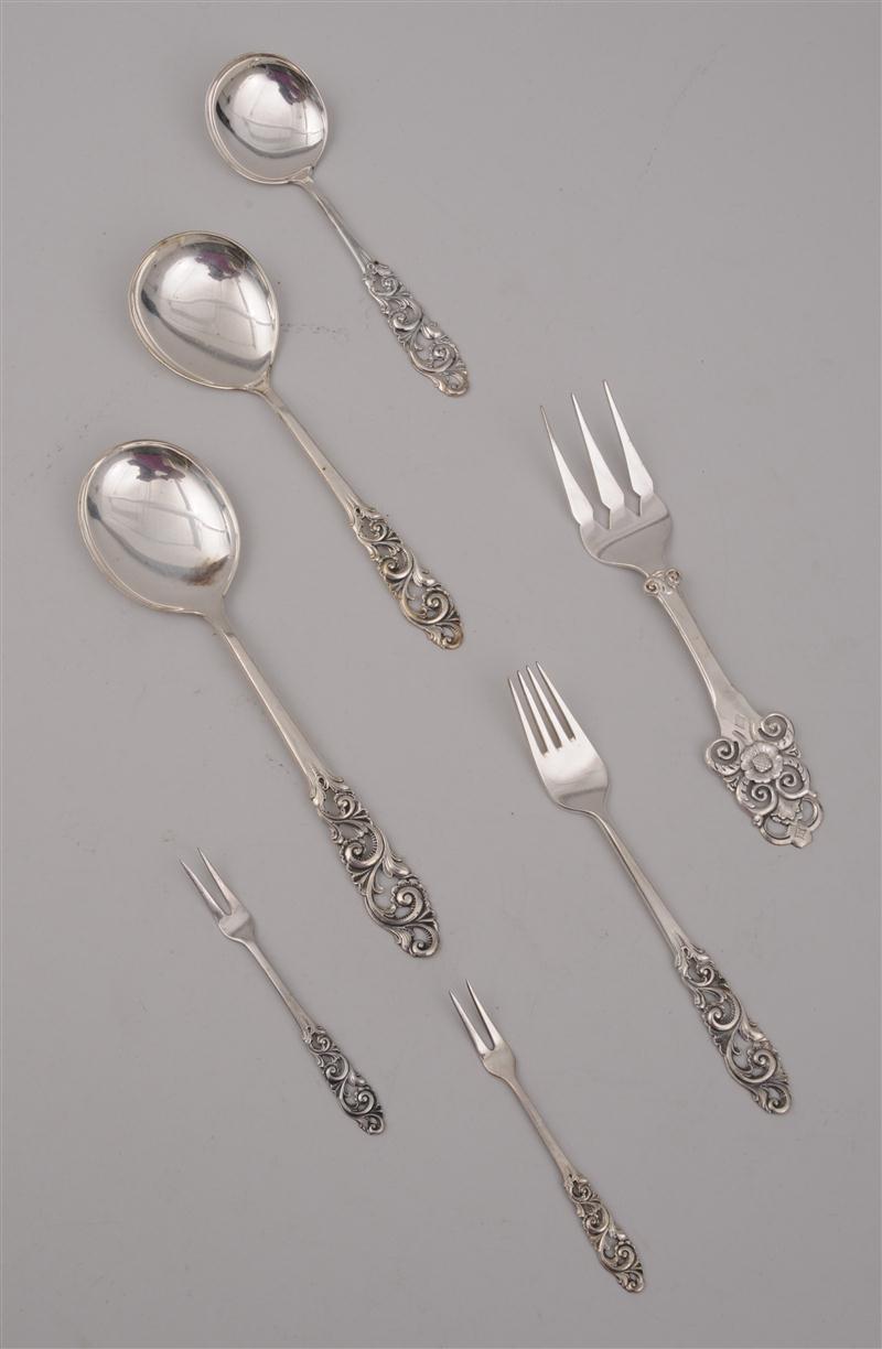 NORWEGIAN SILVER FLATWARE ARTICLES WITH
