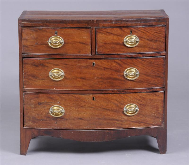 GEORGE III INLAID MAHOGANY BOW FRONTED 140d79