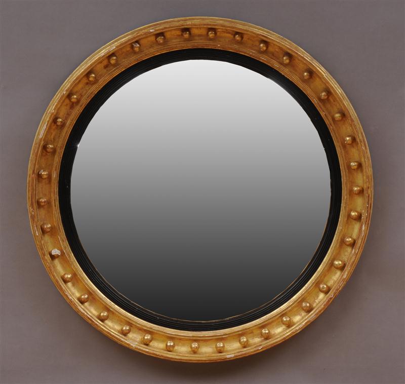 REGENCY CARVED GILTWOOD LARGE CONVEX 140da1