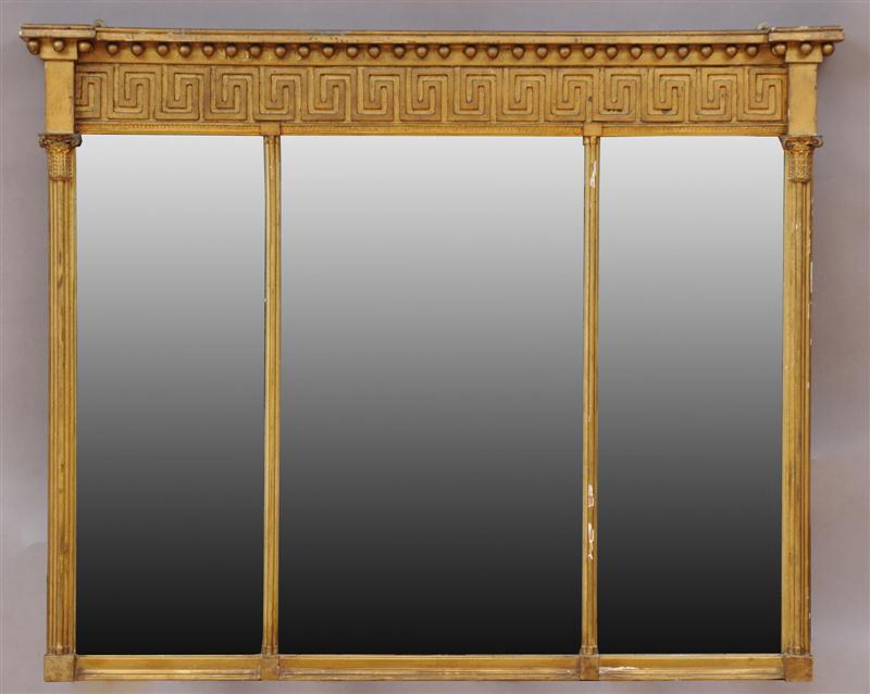 REGENCY STYLE CARVED GILTWOOD OVERMANTLE