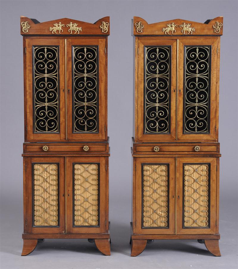 PAIR OF REGENCY BRASS MOUNTED MAHOGANY 140da3