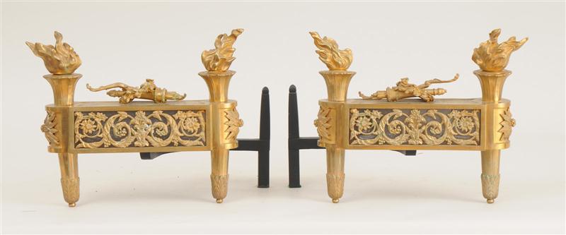 PAIR OF LOUIS XVI STYLE GILT-BRONZE