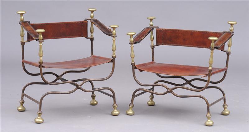 PAIR OF ITALIAN BAROQUE STYLE BRASS MOUNTED 140e60