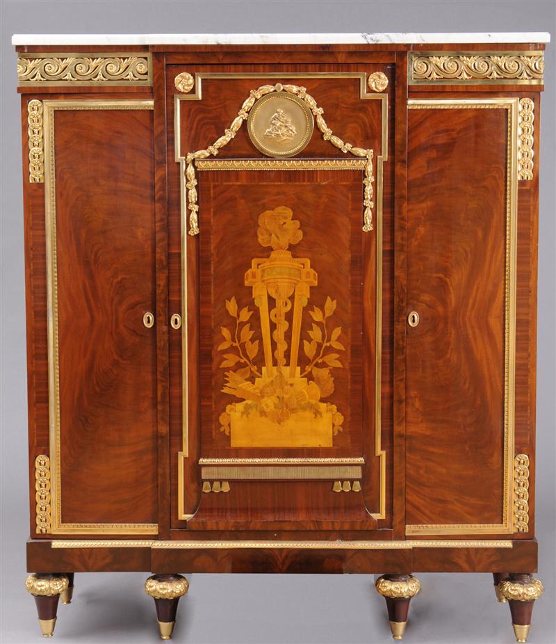 TALL LOUIS XVI STYLE GILT-BRONZE-MOUNTED