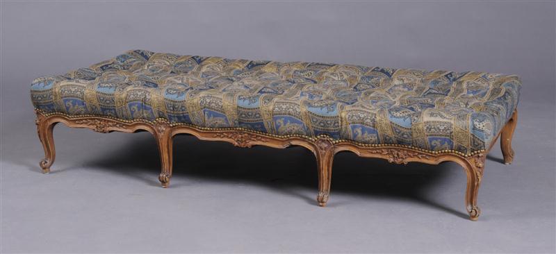 LOUIS XV STYLE CARVED WALNUT BANQUETTE