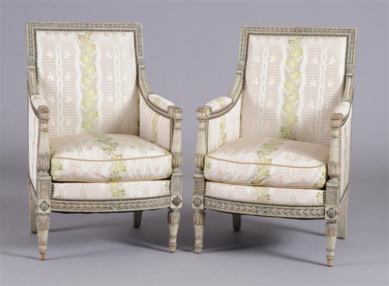 PAIR OF DIRECTOIRE STYLE CARVED