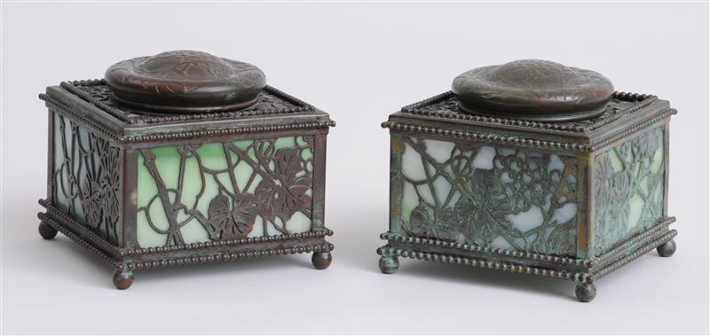 PAIR OF TIFFANY STUDIOS BRONZE 1410e2