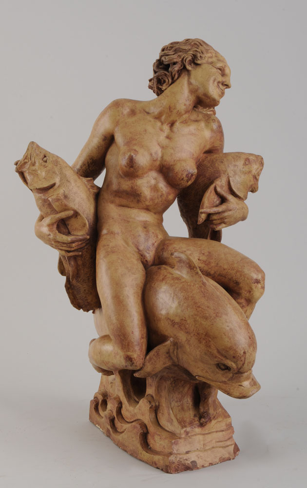 EDGARDO SIMONE: GIRL ON A DOLPHIN Terracotta