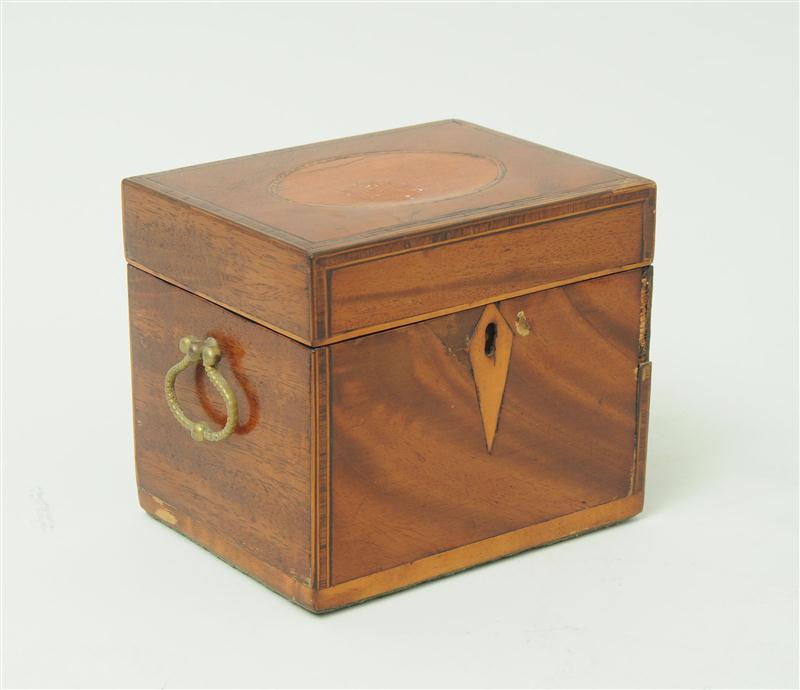 GEORGE III MAHOGANY TEA CADDY 5 1411be