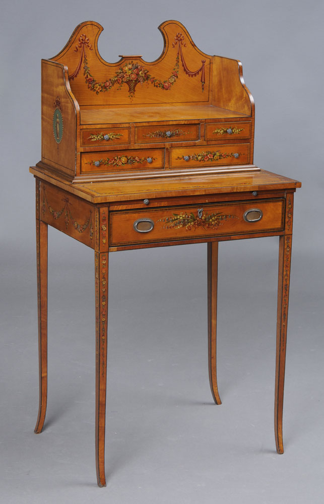 EDWARDIAN PAINTED SATINWOOD WORK 1411fe