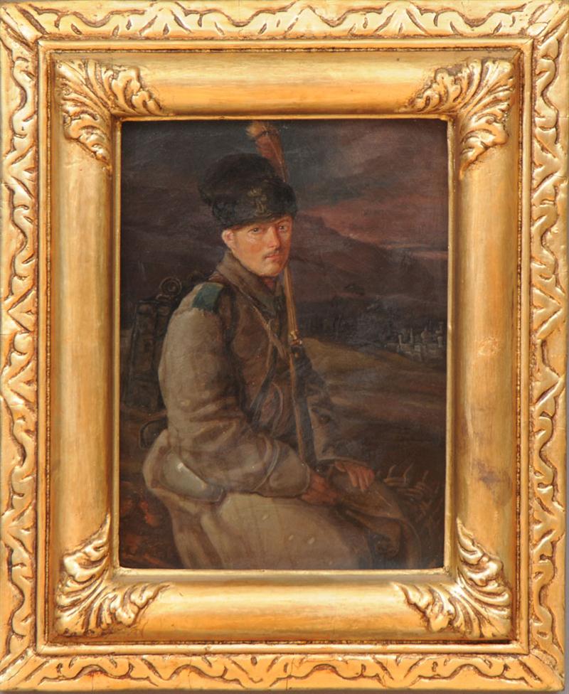 SLAVIC SCHOOL PORTRAIT OF A SOLDIER 1412a8