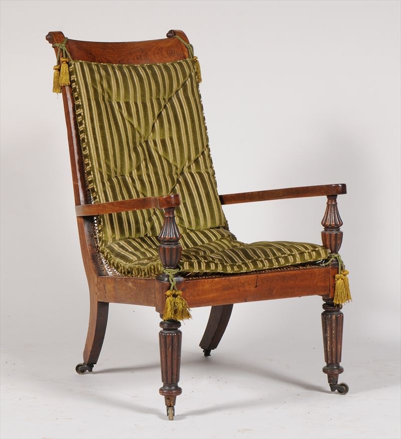 ANGLO INDIAN TEAK AND CANED ARMCHAIR 141694