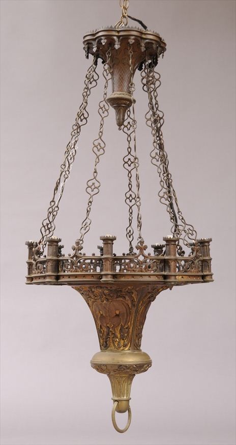 FRENCH GOTHIC STYLE GILT-METAL