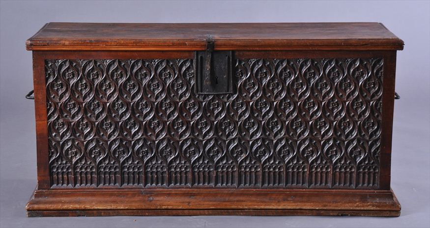 GOTHIC STYLE IRON MOUNTED CARVED 1416c7