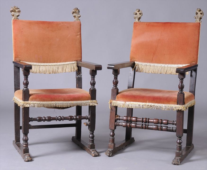 PAIR OF ITALIAN BAROQUE CARVED