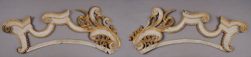 PAIR OF PORTUGUESE CARVED PAINTED 14174f