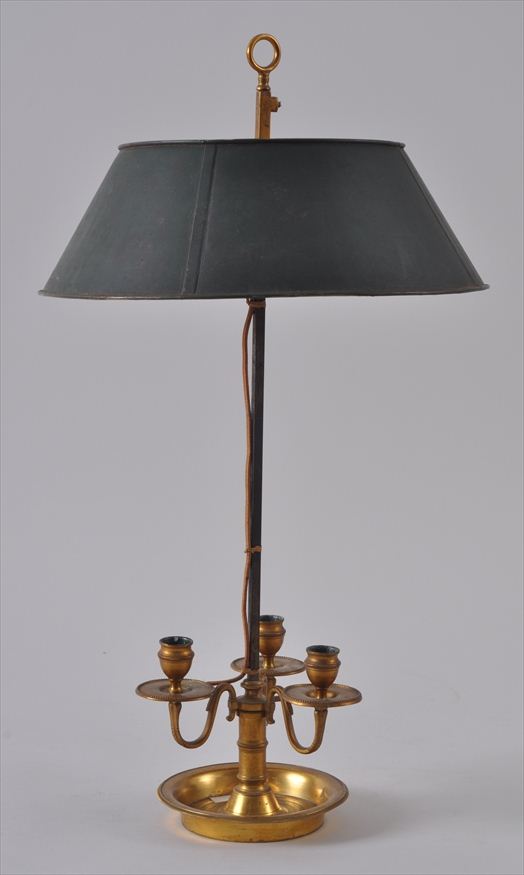 LOUIS XVI STYLE GILT METAL THREE LIGHT 14175e