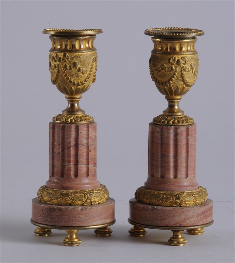 PAIR OF LOUIS XVI STYLE GILT-BRONZE