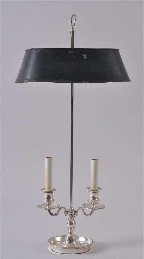 DIRECTOIRE STYLE SILVER-PLATED TWO-LIGHT