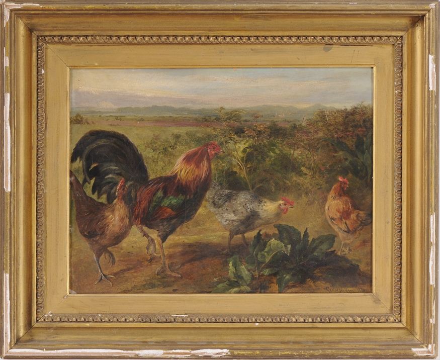 GEORGE HICKLIN 1821 1885 CHICKENS 141791