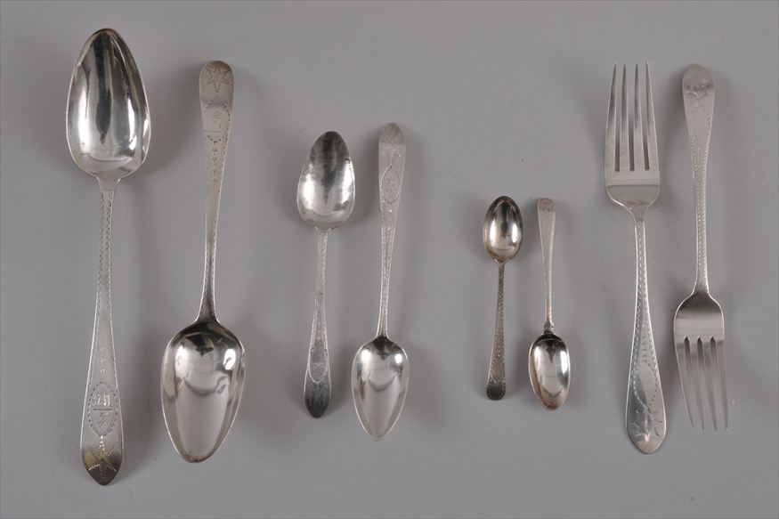 ASSEMBLED ENGLISH AND IRISH SILVER 1417ca