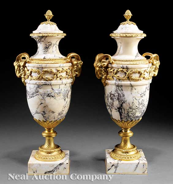 A Pair of Empire-Style Marble and