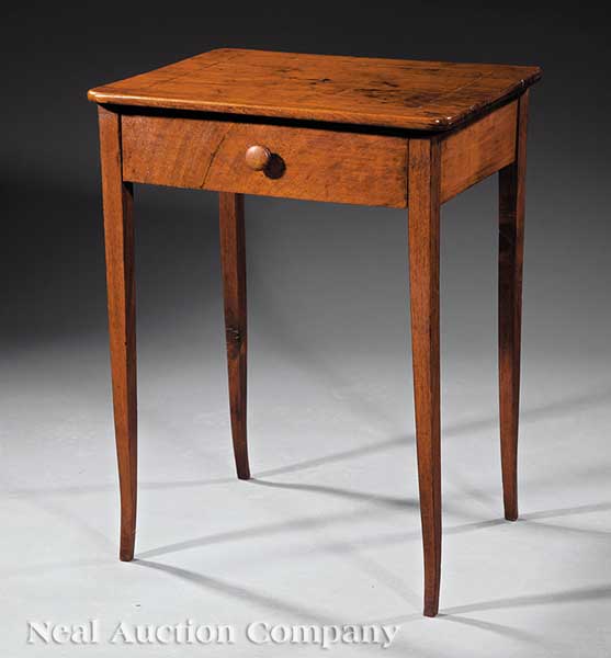 A Southern Inlaid Walnut Side Table