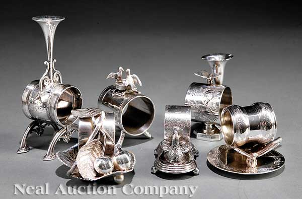 A Group of Six Antique American Silverplate