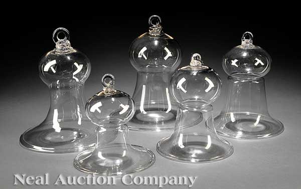 A Set of Five American Blown Glass