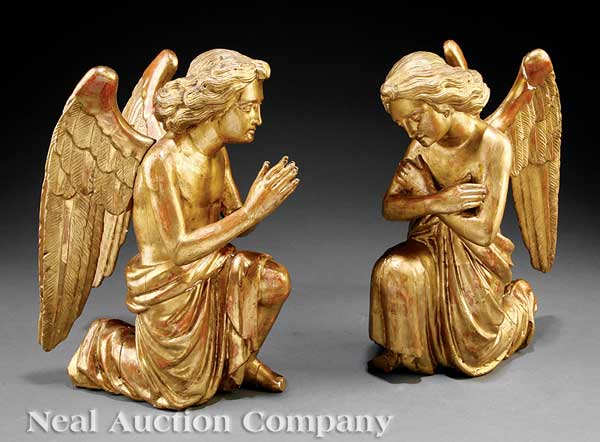 A Pair of Italian Carved and Giltwood