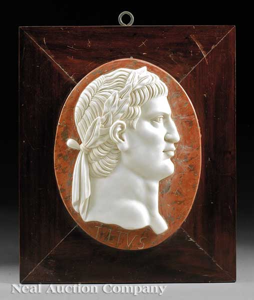 Four Carrara Marble Profile Busts 1419e6