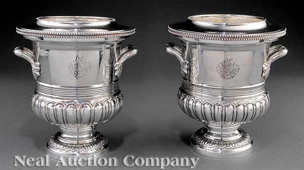 A Pair of Regency Style Silverplate 1419ff