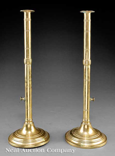 A Pair of Antique English Brass 1419fb