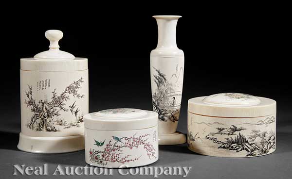 A Group of Four Chinese Ivory Vanity 141a37