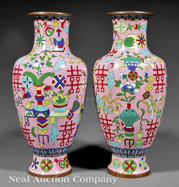 A Pair of Chinese Cloisonn Enamel 141a39