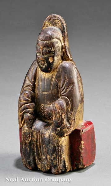 A Chinese Polychrome and Gilt Carved 141a42